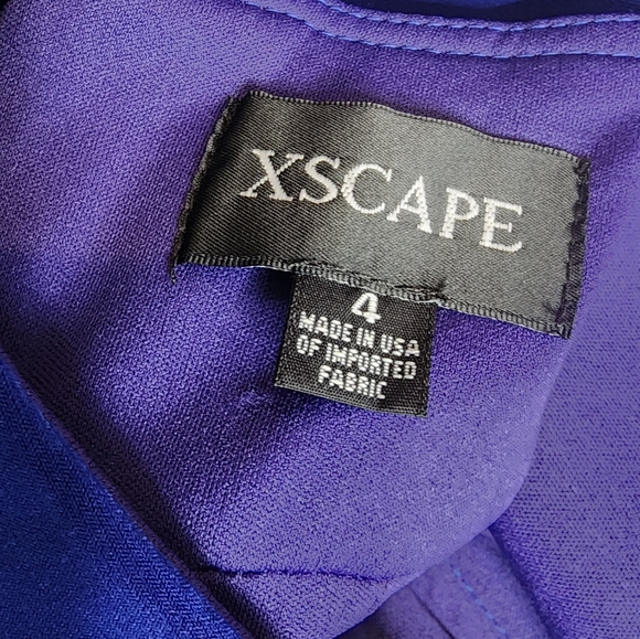🔴SEPT SALE! NEW! XSCAPE ONE SHOULDER GOWN SZ 4 - Picture 10 of 11